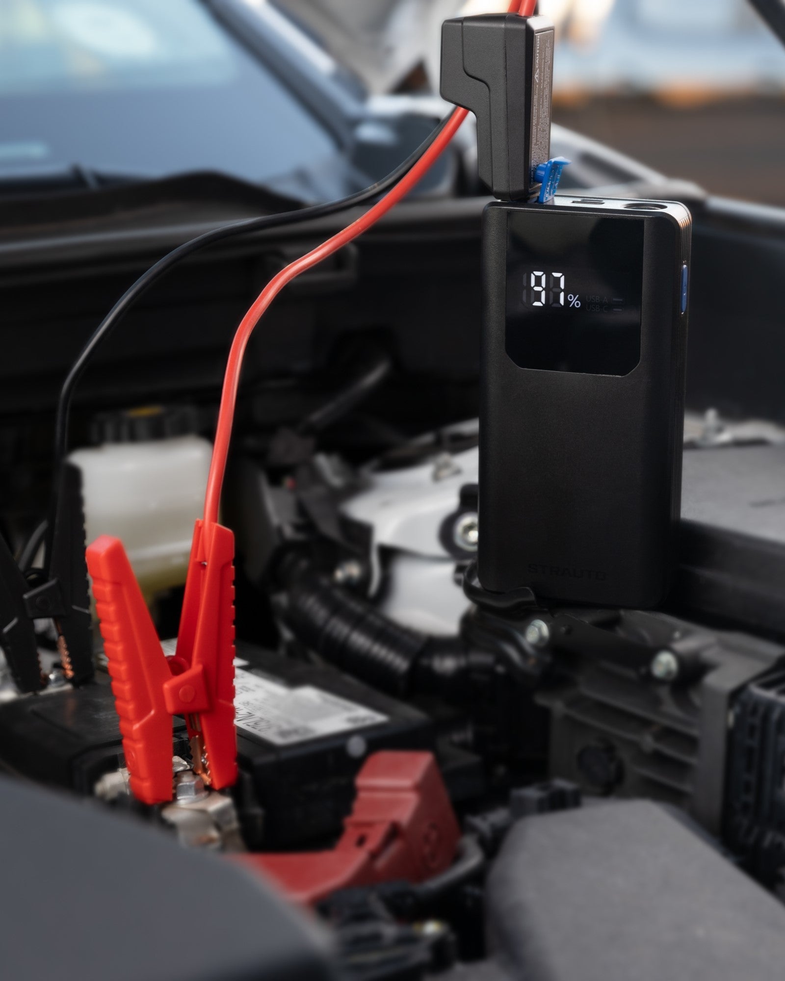 Strauto Emergency Jump Starter: 12V Vehicle Batteries for Jump Starts Anytime, Anywhere